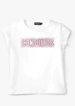 Cheap Camiseta Flores Blanco Camisetas