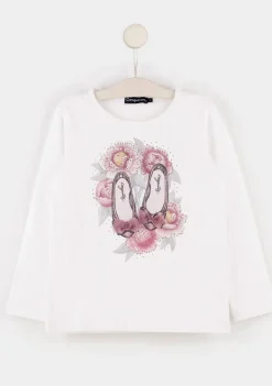New Camiseta Niña Algodón Bailarinas Camisetas|Camisetas Manga Larga