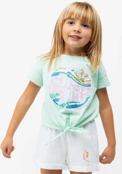 Cheap Camiseta Nudo De Niña Sunset Menta Camisetas