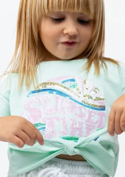 Cheap Camiseta Nudo De Niña Sunset Menta Camisetas