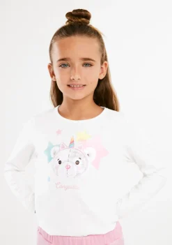 Store Camiseta Osita Estrellas Blanco Camisetas|Camisetas Manga Larga