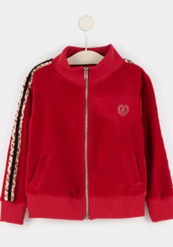 Store Chaqueta De Chandal Terciopelo Roja Chaquetas|Sudaderas