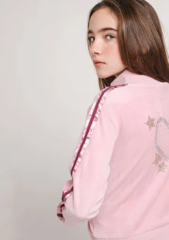 Fashion Chaqueta De Chandal Terciopelo Rosa Chaquetas|Sudaderas