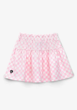 Store Falda De Niña Cuadros Rosa Faldas
