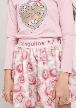 Flash Sale Falda De Niña Pelo Rosas Faldas