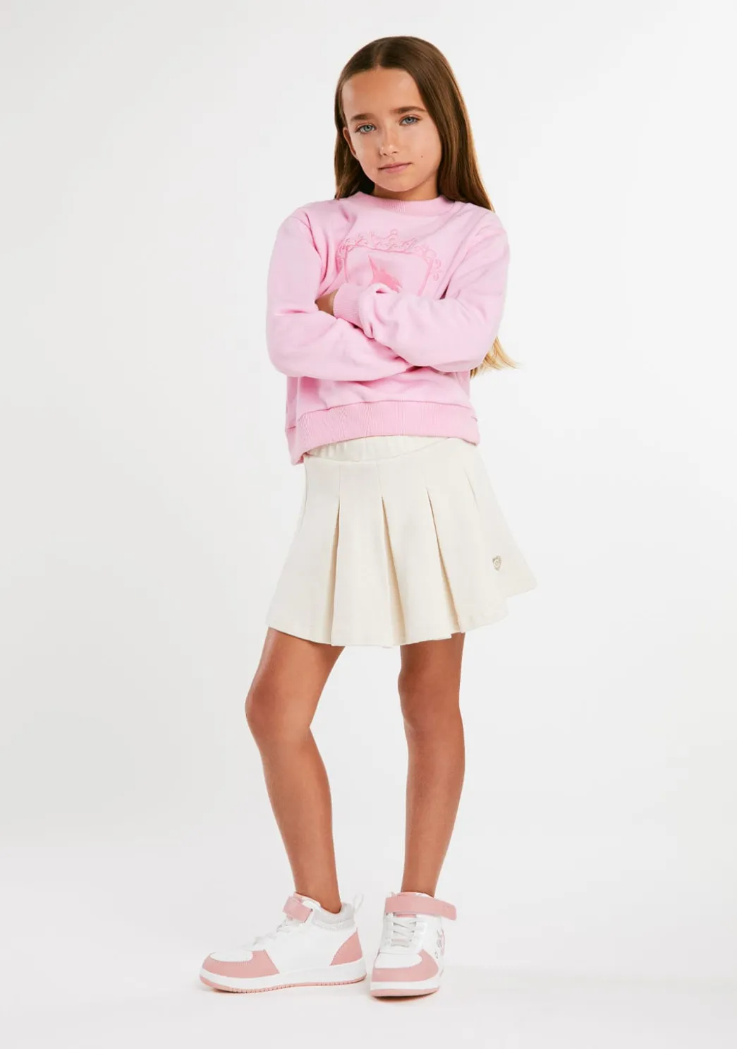 Cheap Falda Felpa Beige Faldas