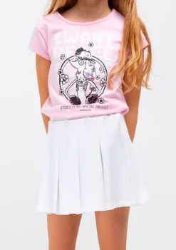 Online Falda Niña Plisada Blanco Faldas