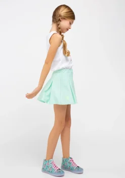 Clearance Falda Niña Plisada Menta Faldas