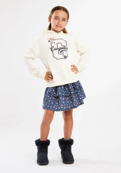 Store Falda Volantes Flores Marino Faldas