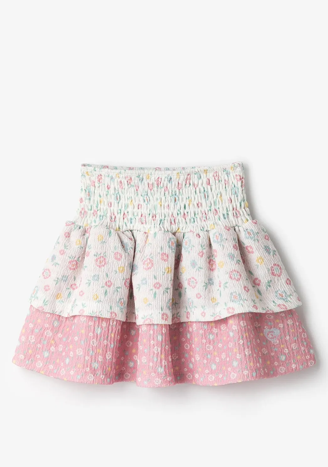 Fashion Falda Volantes Flores Patchwork Faldas