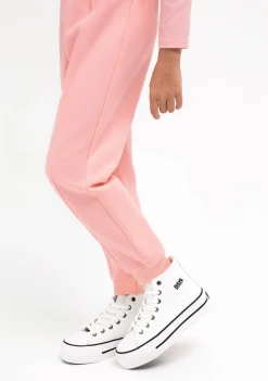 Shop Joggers De Niña Basic Rosa Pantalones Y Leggins