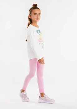 Discount Leggings Algodón Rosa Pantalones Y Leggins