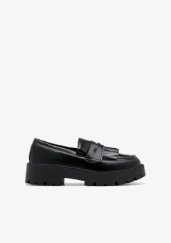 Cheap Mocasines Flecos Negro B&W Zapatos|Colegiales