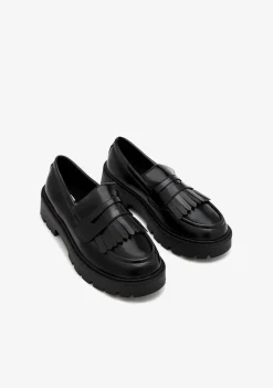 Cheap Mocasines Flecos Negro B&W Zapatos|Colegiales