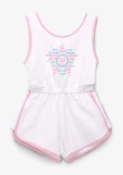 Hot Mono Liso Felpa Ribete Blanco Niña Vestidos De Verano|Vestidos