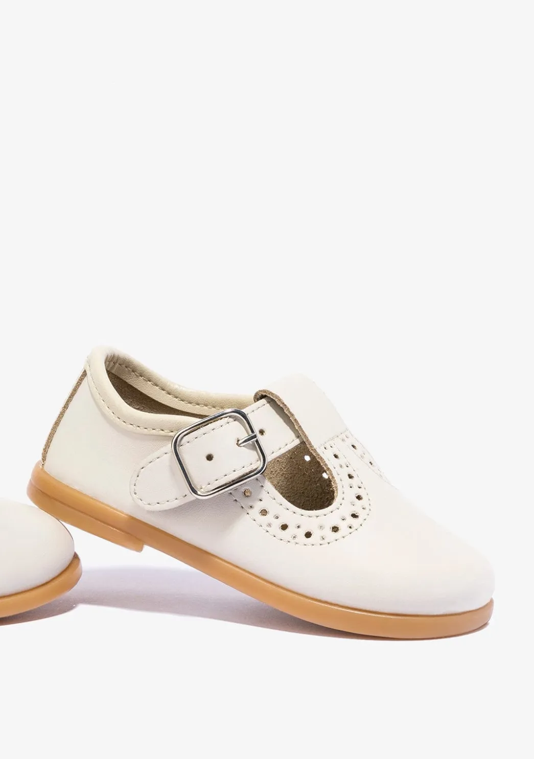 Cheap Pepito De Bebé Hebilla Napa Beige Bailarinas|Zapatos De Ceremonia