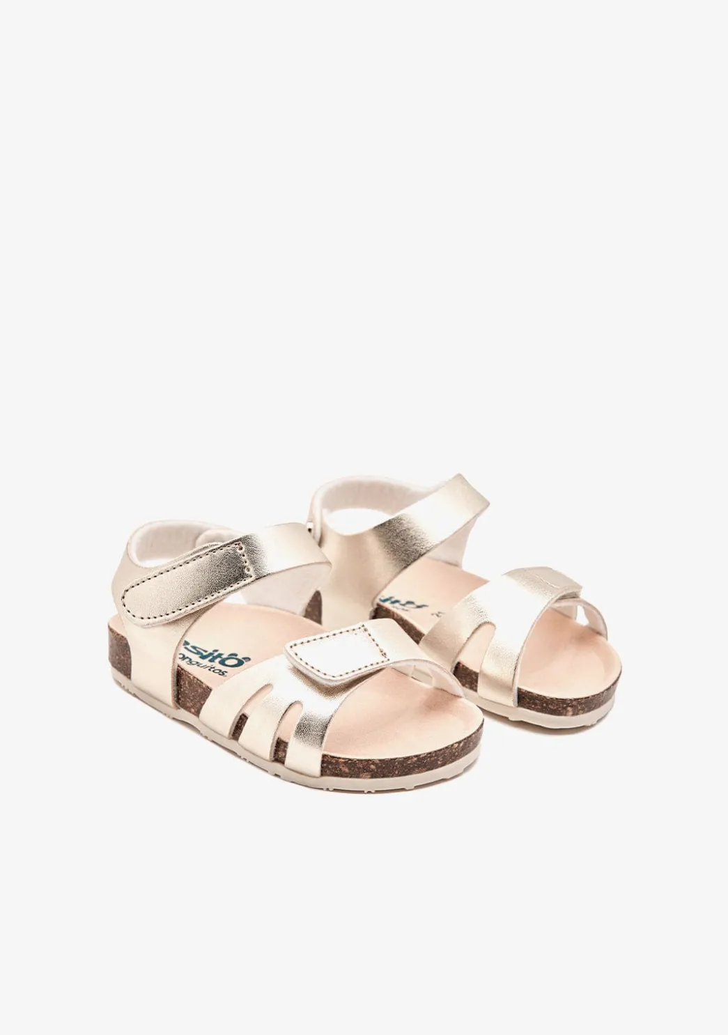 Cheap Sandalias De Bebé Bio Tiras Oro Sandalias|Sandalias Bio