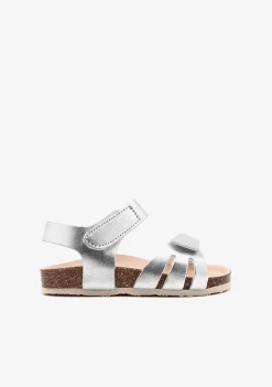 New Sandalias De Bebé Bio Tiras Plata Sandalias|Sandalias Bio