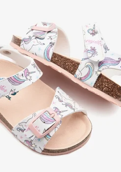 Flash Sale Sandalias De Bebé Bio Unicornios Blanco Sandalias|Sandalias Bio