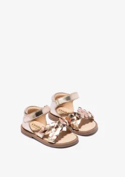 Discount Sandalias De Bebé Metalizado Napa Sandalias|Sandalias