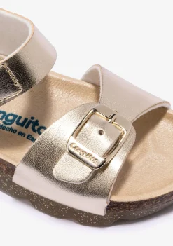 Shop Sandalias De Niña Bio Metalizado Platino Sandalias Bio|Sandalias