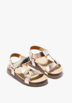 Cheap Sandalias De Niña Bio Metalizado Platino B&W Sandalias|Sandalias Bio