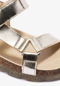 Cheap Sandalias De Niña Bio Metalizado Platino B&W Sandalias|Sandalias Bio