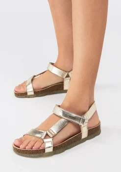 Cheap Sandalias De Niña Bio Metalizado Platino B&W Sandalias|Sandalias Bio