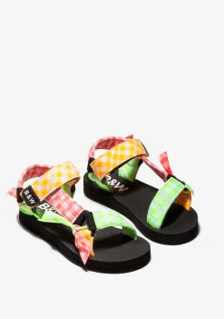 Clearance Sandalias De Niña Cuadros Vichy Multicolor B&W Sandalias|Sandalias