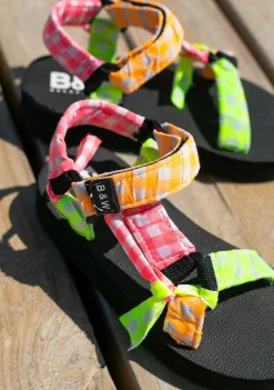 Clearance Sandalias De Niña Cuadros Vichy Multicolor B&W Sandalias|Sandalias