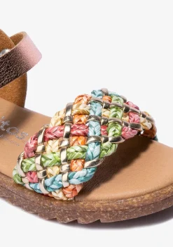 Hot Sandalias De Niña Hebilla Metalizado Multicolor Sandalias