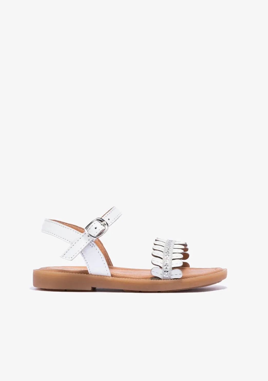 Shop Sandalias De Niña Hebilla Strass Napa Blanco Sandalias|Zapatos De Ceremonia