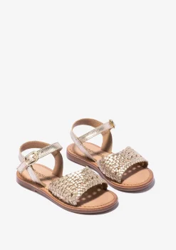 Discount Sandalias De Niña Hebilla Textura Napa Oro Sandalias|Zapatos De Ceremonia