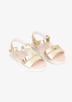 Flash Sale Sandalias De Niña Metalizado Platino Sandalias|Zapatos De Ceremonia