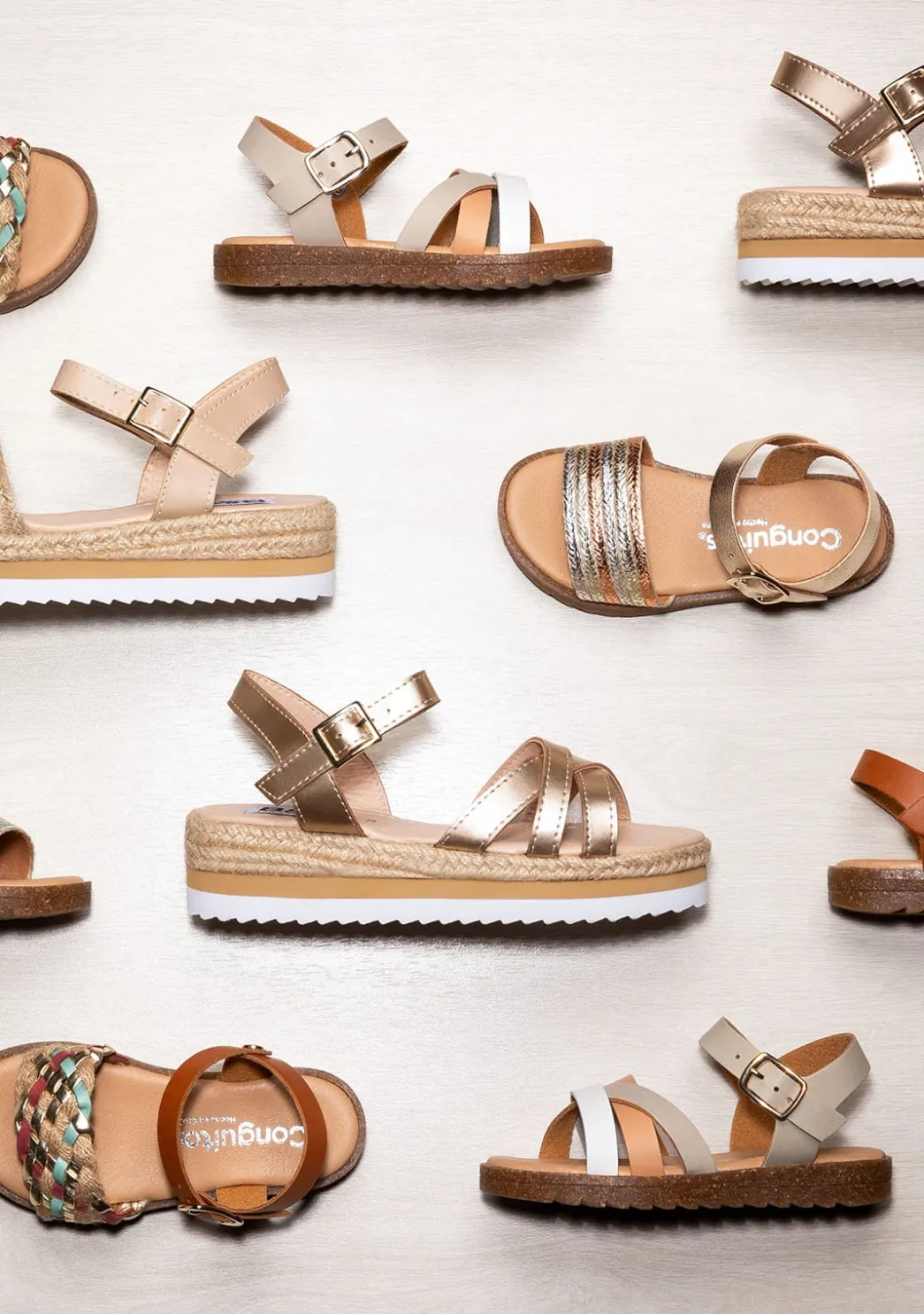 Shop Sandalias De Niña Trenzado Piel Marrón Sandalias