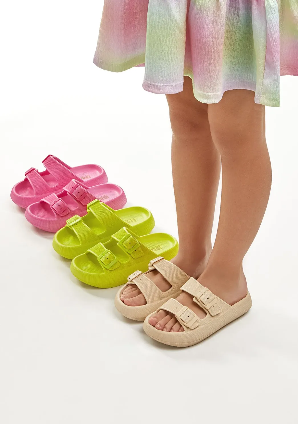 Store Sandalias Doble Hebilla Bio Fucsia Sandalias|Sandalias
