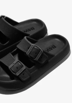 Outlet Sandalias Doble Hebilla Negro Sandalias|Sandalias
