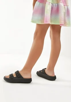 Outlet Sandalias Doble Hebilla Negro Sandalias|Sandalias