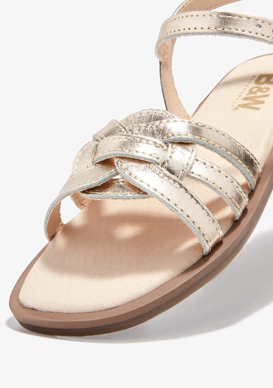 Flash Sale Sandalias Nudo Oro B&W Sandalias|Sandalias