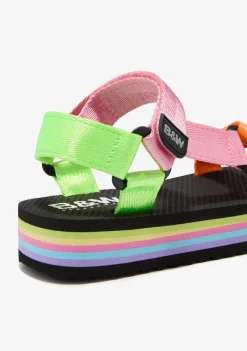 Best Sandalias Plataforma Multicolor B&W Sandalias|Chanclas
