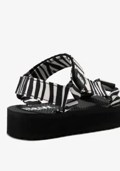 Online Sandalias Plataforma Zebra B&W Sandalias|Chanclas