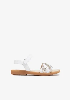 Sale Sandalias Trenza Blanco Dorado Sandalias|Zapatos De Ceremonia