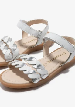 Fashion Sandalias Trenza Blanco Plata Sandalias|Zapatos De Ceremonia