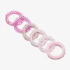 Best Sale Set Coleteros Espiral Rosa Para El Pelo