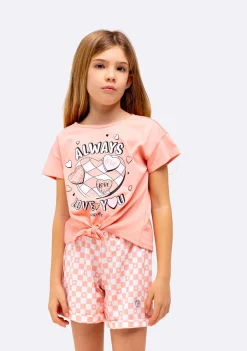 Best Short Niña Cuadros Naranja Shorts