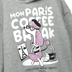 Sale Sudadera De Niña Capucha Puppy Paris Gris Sudaderas