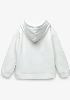 Cheap Sudadera De Niña Capucha Rock Blanco Sudaderas