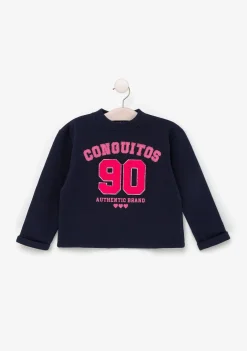 Fashion Sudadera De Niña Marino Camisetas|Sudaderas