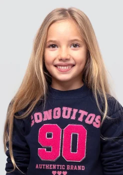 Fashion Sudadera De Niña Marino Camisetas|Sudaderas