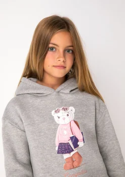 Flash Sale Sudadera De Niña Osito Gris Sudaderas